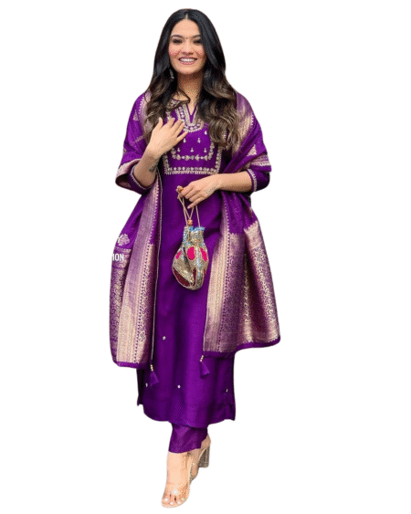 Comfort Meets Elegance ? Printex & Embroidered Cotton Dress (XL)